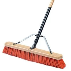 Leonard Dual Bristle Push Broom, 30-Inch Wide Block