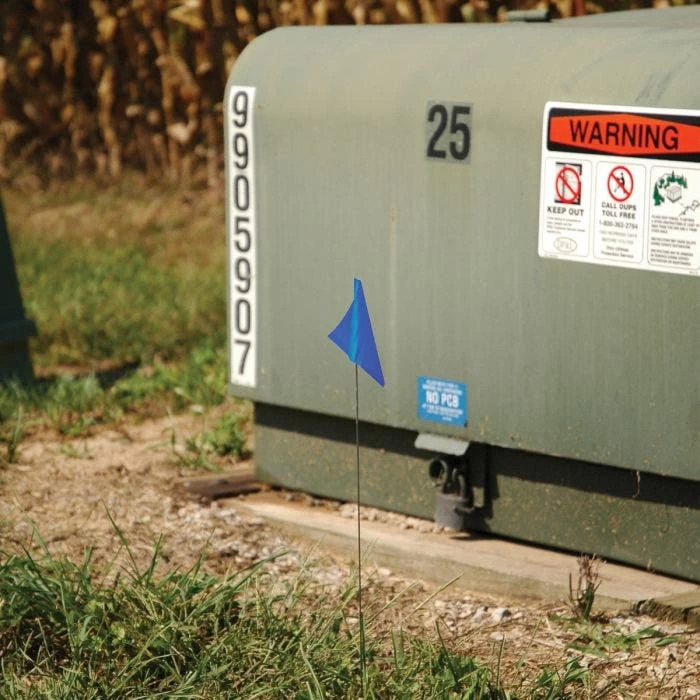 Vinyl Marking Flags, Blue, 3-1/2-Inch X 2-1/2-Inch 2 Vinyl Marking Flags, Blue, 3-1/2-Inch X 2-1/2-Inch - Image 2