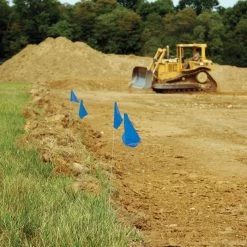 Vinyl Marking Flags, Blue, 3-1/2-Inch X 2-1/2-Inch 5 Vinyl Marking Flags, Blue, 3-1/2-Inch X 2-1/2-Inch -Garden And Outdoor Store 23f 3b 2