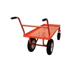 Leonard Push-Style 4-Wheeled Nursery Cart With 2-Foot X 5-Foot Deck And Pneumatic Tires -Garden And Outdoor Store 2460fw 3