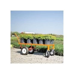 Leonard Push-Style 4-Wheeled Nursery Cart With 2-Foot X 5-Foot Deck And Pneumatic Tires -Garden And Outdoor Store 2460fw 7