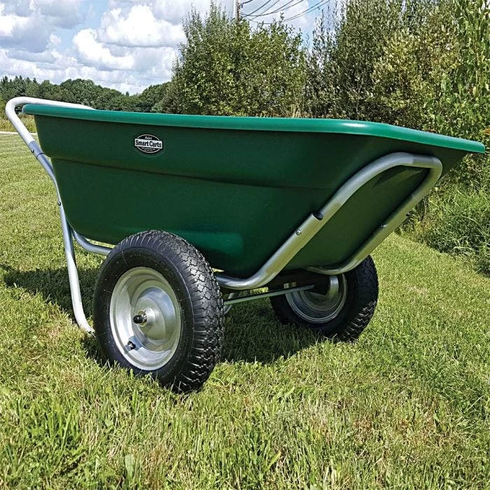 Muller's Original Smart Cart, Green 7 Cu. Ft. Tray With 16" Flat Free Wheels 3 Muller's Original Smart Cart, Green 7 Cu. Ft. Tray With 16" Flat Free Wheels - Image 3