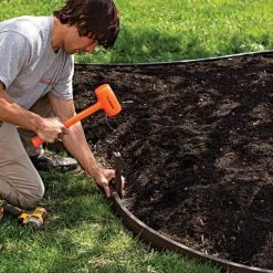 Leonard Lumber Edge Landscape Edging Kits, Brown -Garden And Outdoor Store a1430br live install