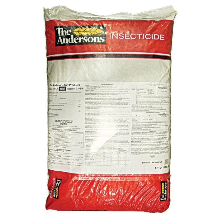 The Andersons; 21-0-4 Turf Fertilizer With 0.2% MERIT Insecticide, 50lb Bag 1 The Andersons; 21-0-4 Turf Fertilizer With 0.2% MERIT Insecticide, 50lb Bag