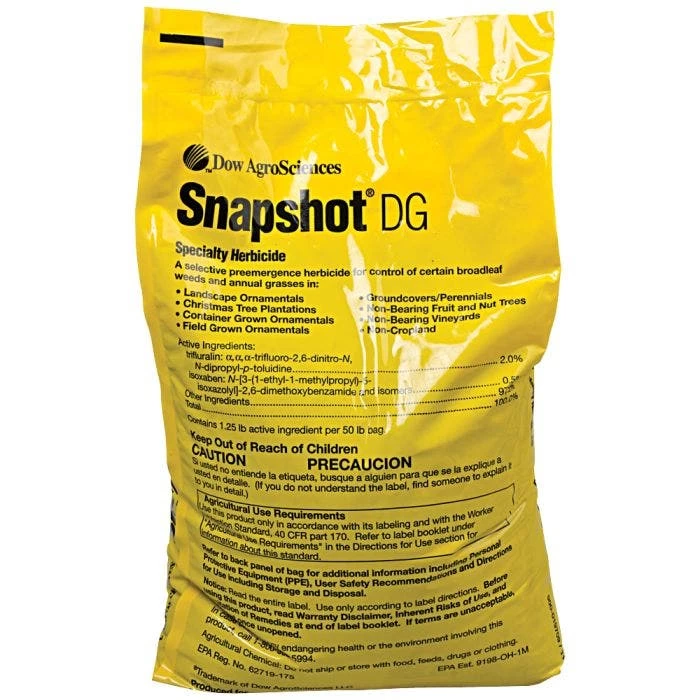 Snapshot DGPre-Emergent Herbicide With Dispersible Granules, 25 Lb Bag 1 Snapshot DGPre-Emergent Herbicide With Dispersible Granules, 25 Lb Bag