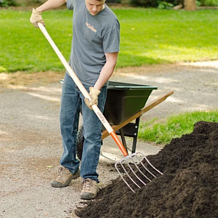 Leonard 6 Tine Forged Steel Manure Forks 4 Leonard 6 Tine Forged Steel Manure Forks - Image 4