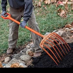 Poly Mulching Fork With D-Grip Handle By A.M. Leonard, 8 Tine, 15in Scoop X 44in Length, Lifetime Warranty -Garden And Outdoor Store apf810 8 1