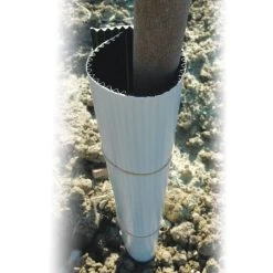 Tree Guard Corrugated Plastic Black White 24in X 8in 9 Tree Guard Corrugated Plastic Black White 24in X 8in -Garden And Outdoor Store cg2408 2