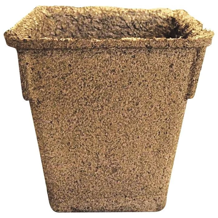 CowPots Biodegradable Pots, #4 Square Tall, 330 Per Case 1 CowPots Biodegradable Pots, #4 Square Tall, 330 Per Case