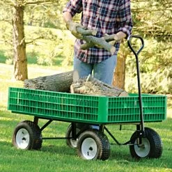 Leonard Green Utility Wagon, Flat Free Tires, 30in X 46in X 7.5in Tray -Garden And Outdoor Store fgw45g 2