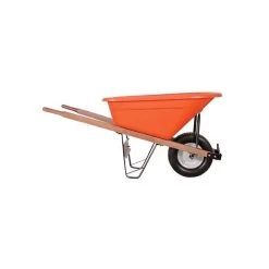 Leonard 6-Cubic-Foot Capacity Poly Tray Wheelbarrow With Flat-Free Tire -Garden And Outdoor Store fwb6 1 1