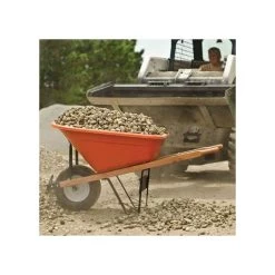 Leonard 6-Cubic-Foot Capacity Poly Tray Wheelbarrow With Flat-Free Tire -Garden And Outdoor Store fwb6 5 1