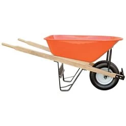 Leonard 6 Cubic Foot Capacity Steel Tray Wheelbarrow With Flat Free Tire 10 Leonard 6 Cubic Foot Capacity Steel Tray Wheelbarrow With Flat Free Tire -Garden And Outdoor Store fwbst6 2 1