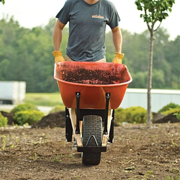 Leonard 6 Cubic Foot Capacity Steel Tray Wheelbarrow With Flat Free Tire 5 Leonard 6 Cubic Foot Capacity Steel Tray Wheelbarrow With Flat Free Tire - Image 5