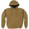BERNE Original Washed Hooded Jackets, Driftwood, Size Small