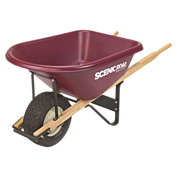 Scenic Road M6 Series Poly Tray Wheelbarrow With Pneumatic Turf Tire 1 Scenic Road M6 Series Poly Tray Wheelbarrow With Pneumatic Turf Tire