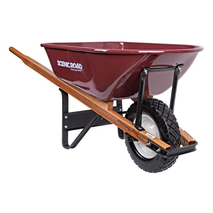 Scenic Road 6-Cubic-Foot Capacity Steel Tray Wheelbarrow With Flat Free Tire 4 Scenic Road 6-Cubic-Foot Capacity Steel Tray Wheelbarrow With Flat Free Tire - Image 4