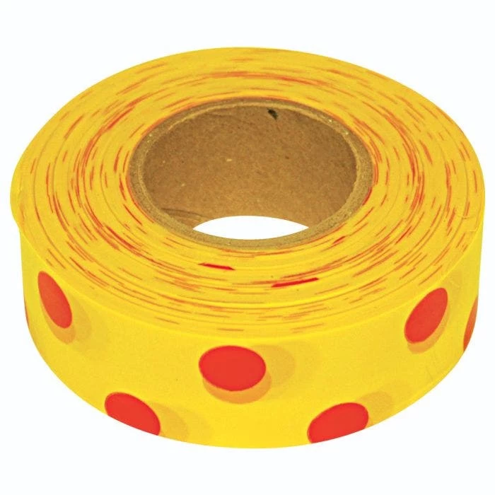 Yellow With Red Polka Dots Tagging Tape, Box Of 12 Rolls 2 Yellow With Red Polka Dots Tagging Tape, Box Of 12 Rolls - Image 2