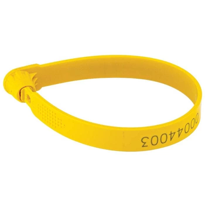 Plastic Security Seals, Yellow, Box Of 1,000 2 Plastic Security Seals, Yellow, Box Of 1,000 - Image 2