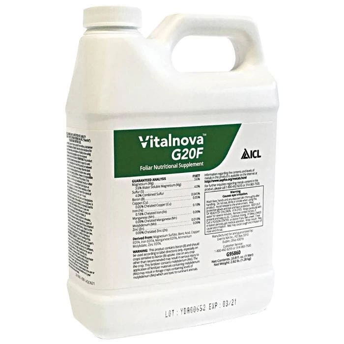 Vitalnova; G20F Foliar Nutritional Supplement, 1 Liter 1 Vitalnova; G20F Foliar Nutritional Supplement, 1 Liter