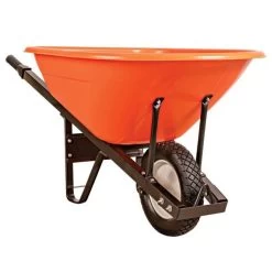 Leonard 8 Cubic Foot Poly Tray Wheelbarrows With Steel Handles -Garden And Outdoor Store vp wb08s 2