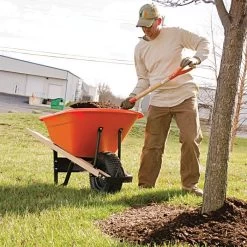 Leonard 6-Cubic-Foot Capacity Poly Tray Wheelbarrow With Pneumatic Tire 12 Leonard 6-Cubic-Foot Capacity Poly Tray Wheelbarrow With Pneumatic Tire -Garden And Outdoor Store wb6 4 1